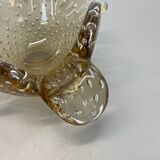 Glass bowl element shell ashtray murano bubble, italy 1970s