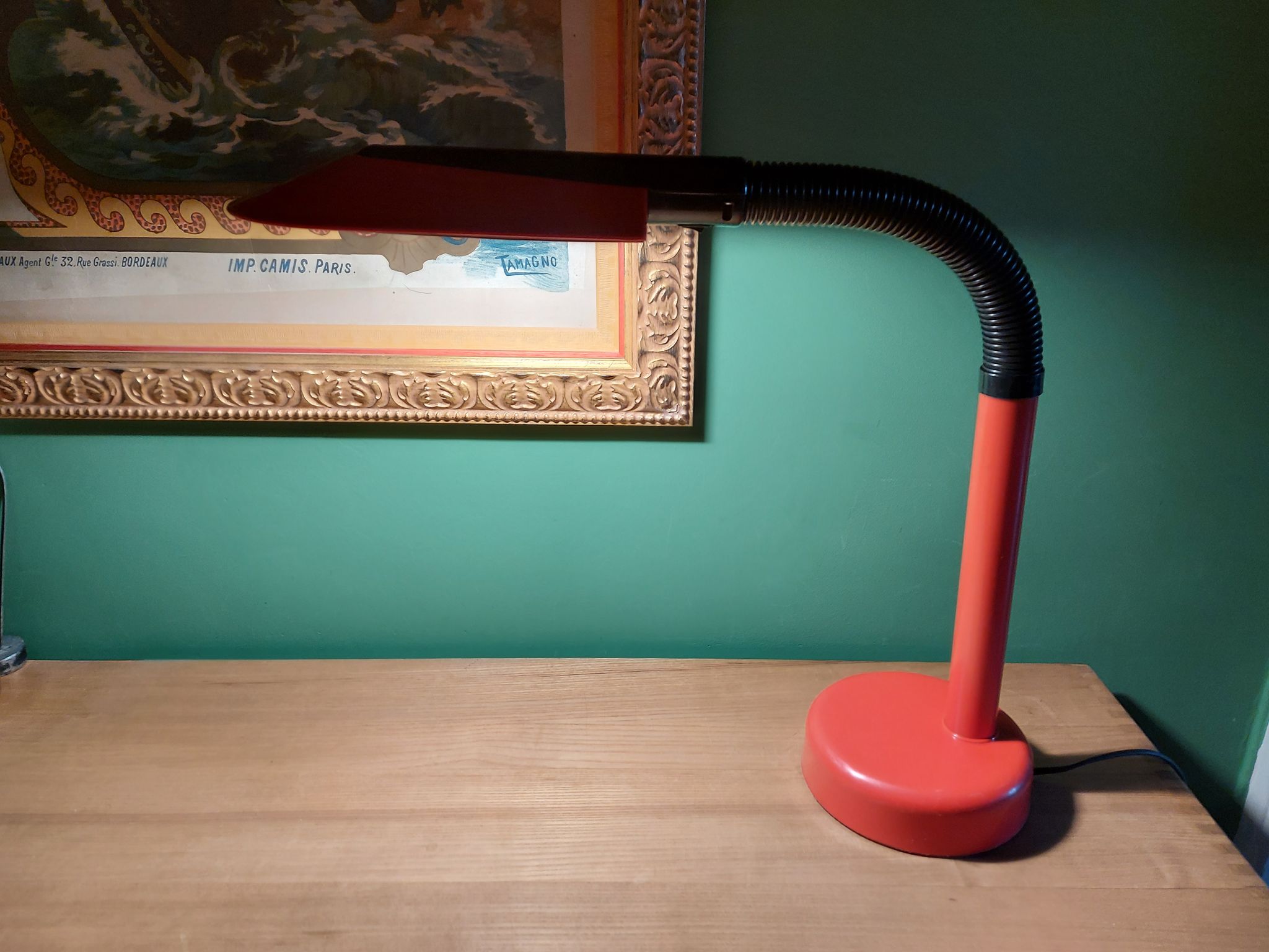 Red lamp annees 70's scandinavian design , fagerhults ( sweden )