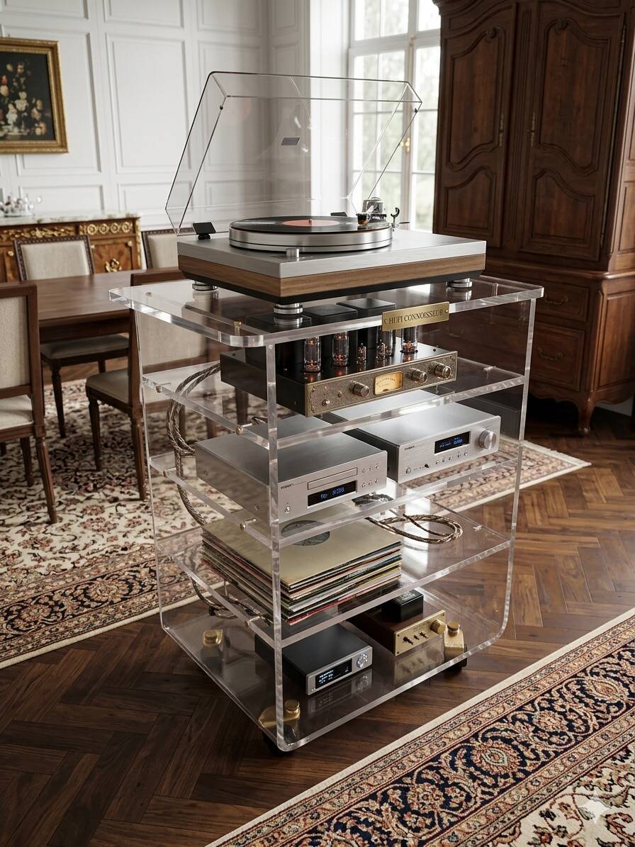 1970s plexiglass Hi-Fi furniture