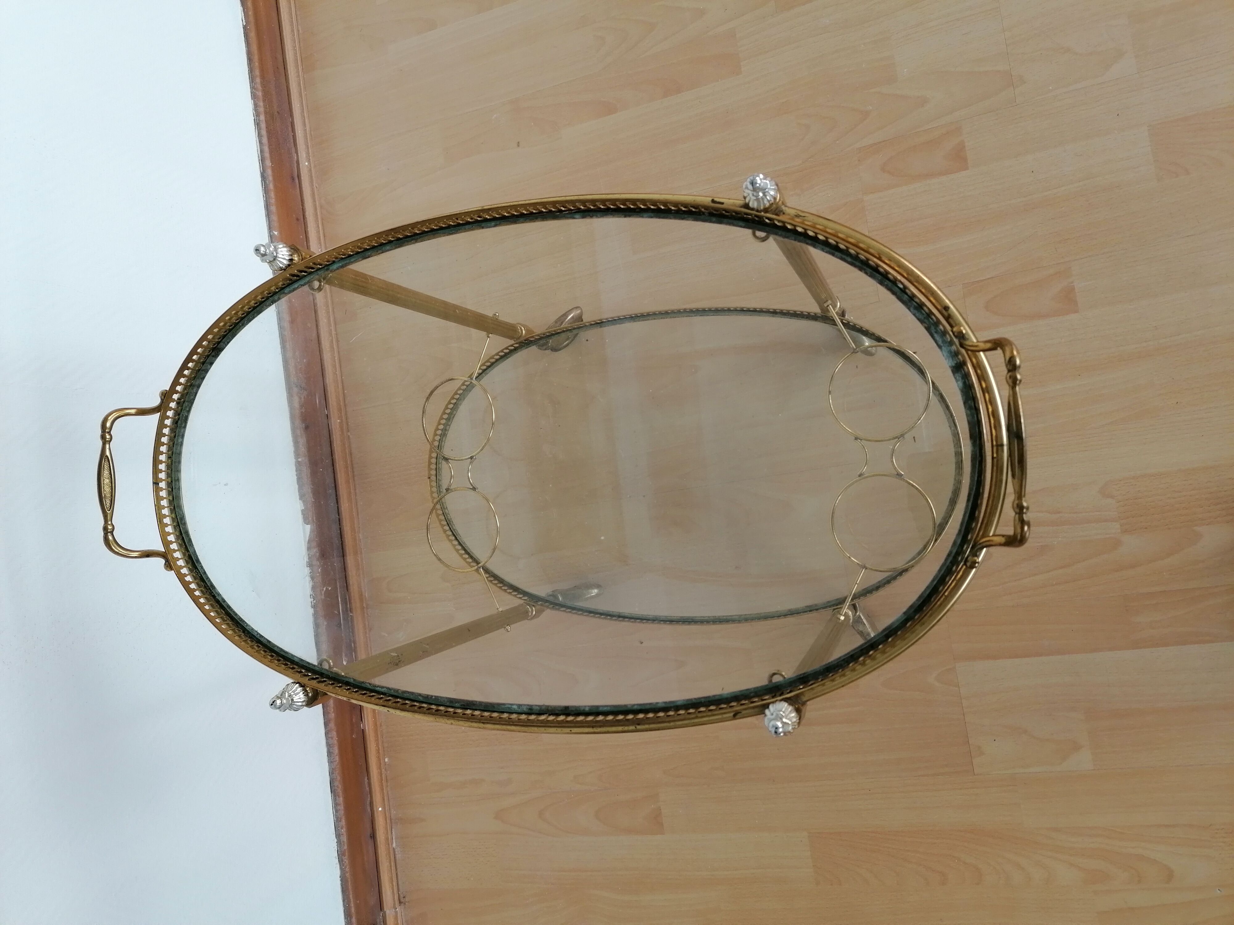 Vintage brass and glass dessert