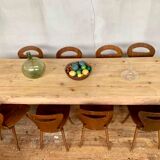 Farm table bistro bar light wood foot fuseau