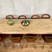Farm table bistro bar light wood foot fuseau