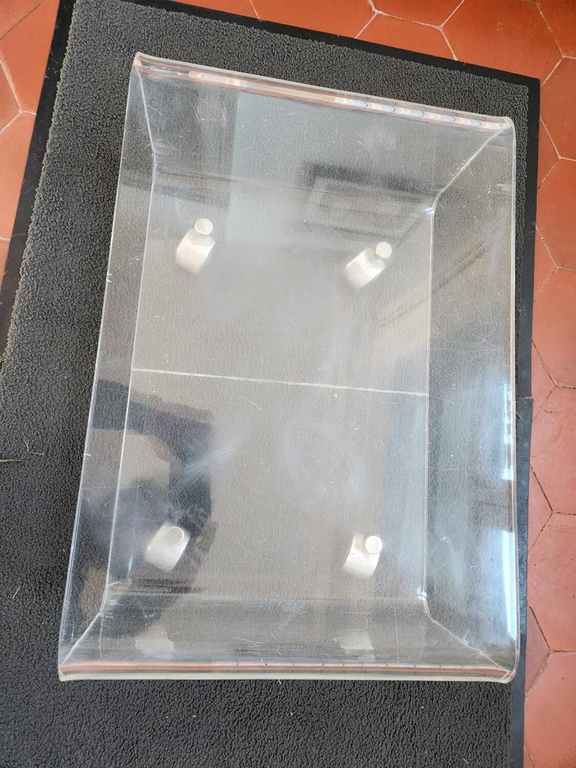 70s plexiglass coffee table