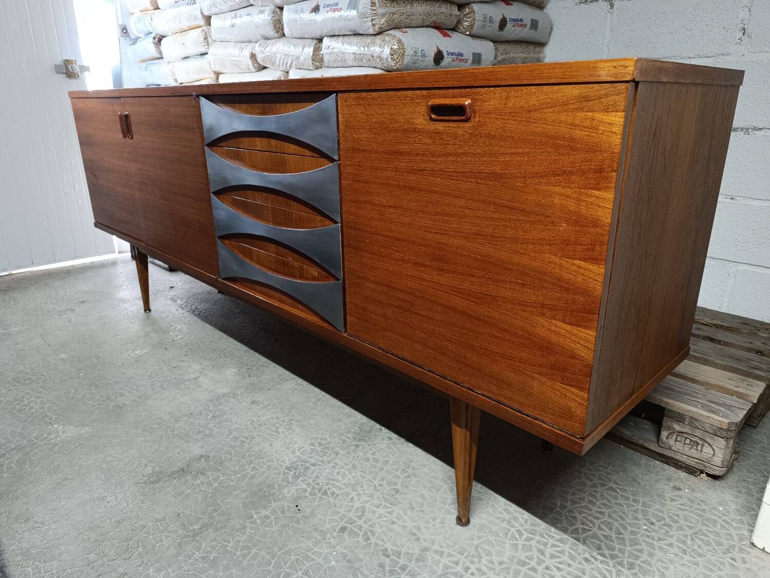 Vintage Scandinavian teak sideboard