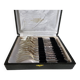 Coffret de 12 fourchettes à gâteaux en métal argenté Ercuis
