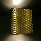 Golden ceramic cube wall light