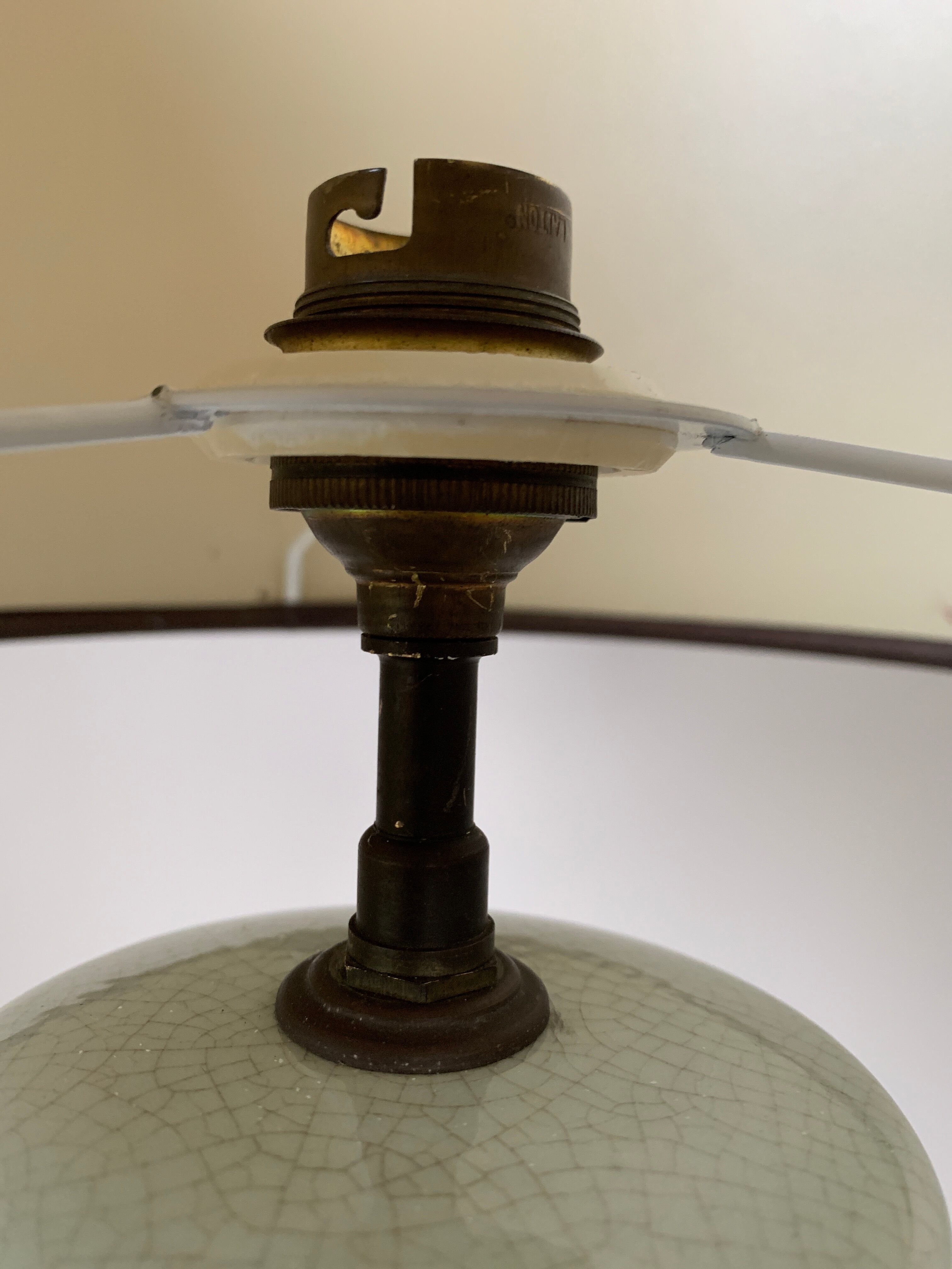 Vintage ceramic foot lamp