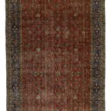 One-of-a-kind turkish handwoven vintage rug - rustic vintage charm 260x 161