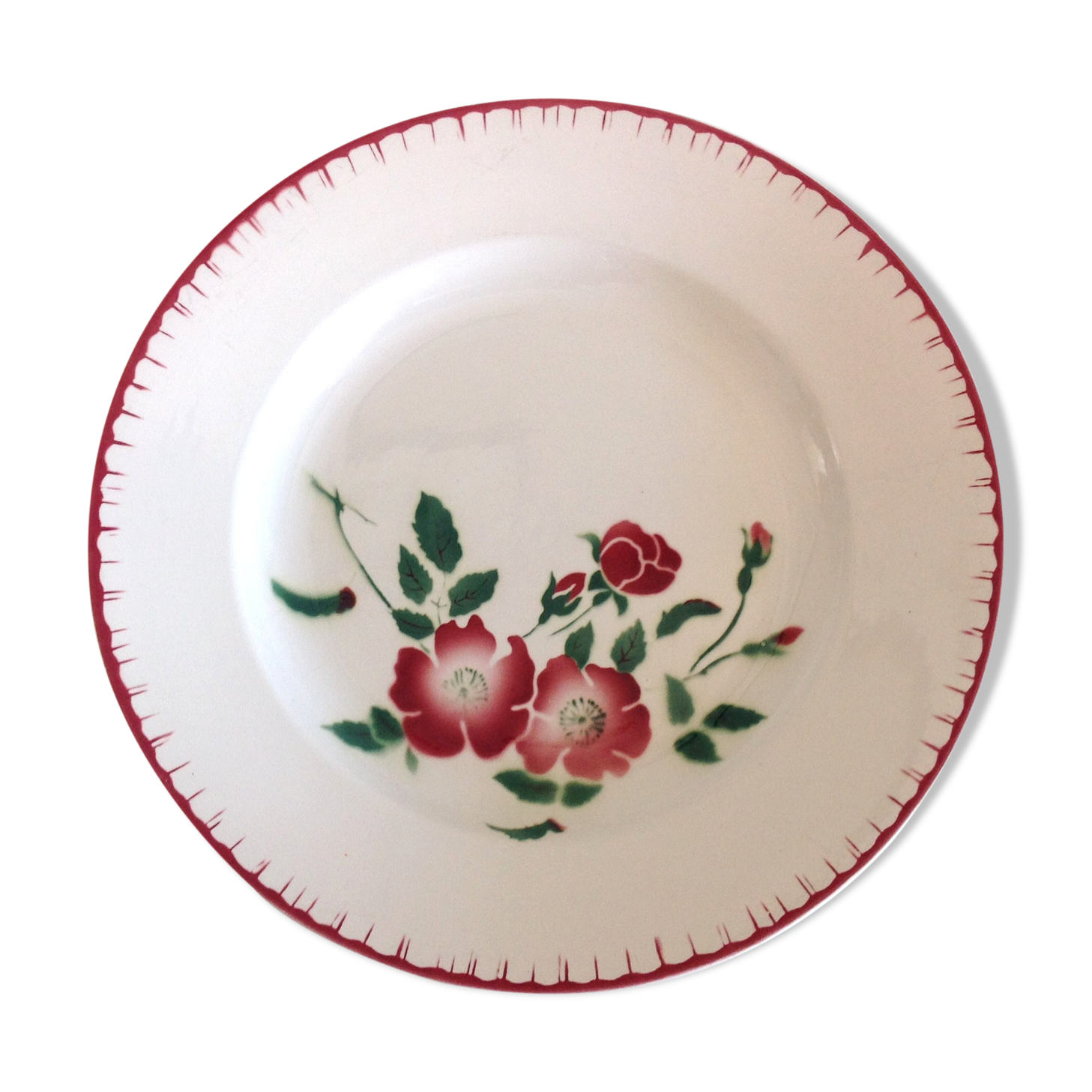 Deep dish decor Epenay des Faienceries de Sarreguemines vintage 50-60s