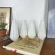 Set of 4 antique white glass tulips for wall lamp chandelier.