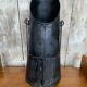 Antique black metal ash coal bucket vintage umbrella holder