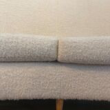 Vintage 50s wool rounded sofa
