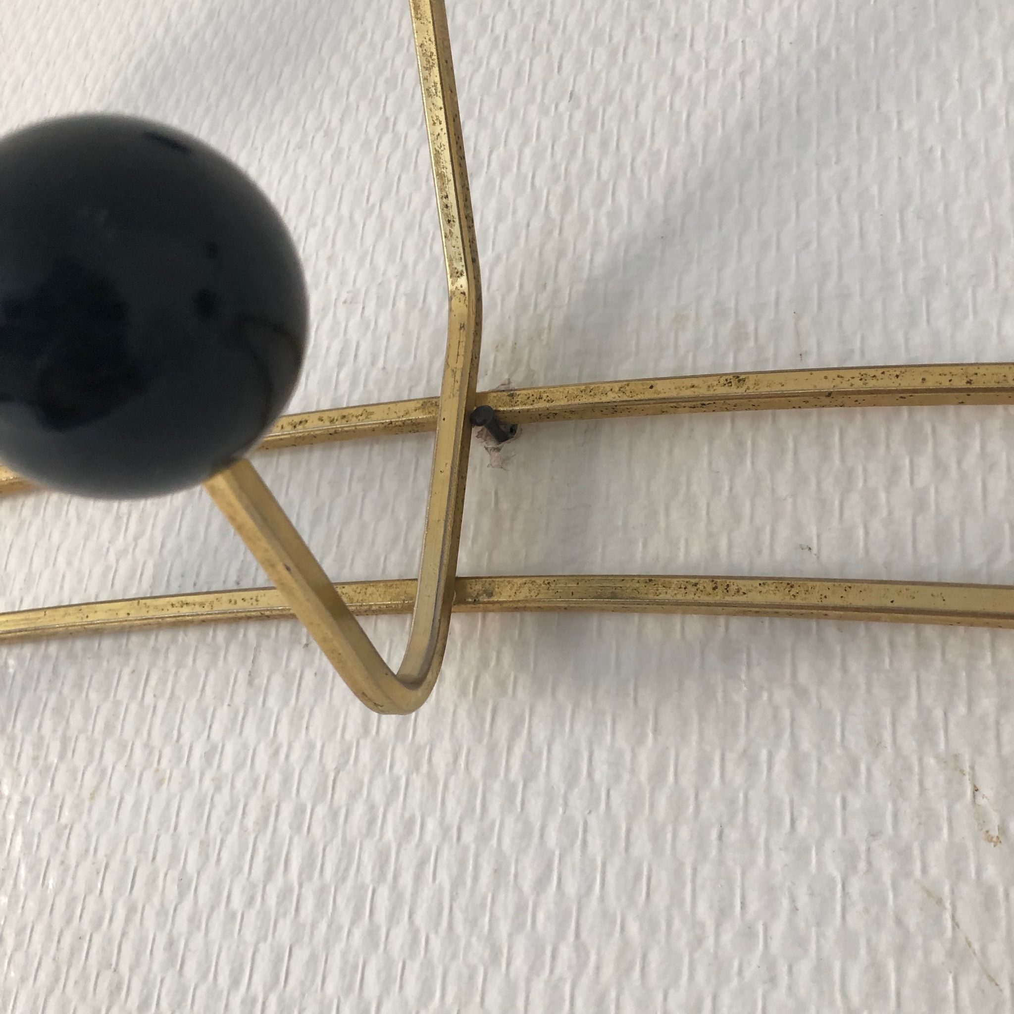 Hanger Golden 6 hooks balls vintage 1960
