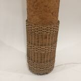 Fiberglass and rattan floor lamp