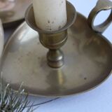 Set of 2 brass candle holders
