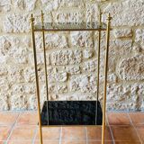Vintage brass and glass side table circa 70's