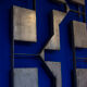 Pair of cast aluminum panels, 1970s