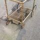 Vintage brass service 4 wheels