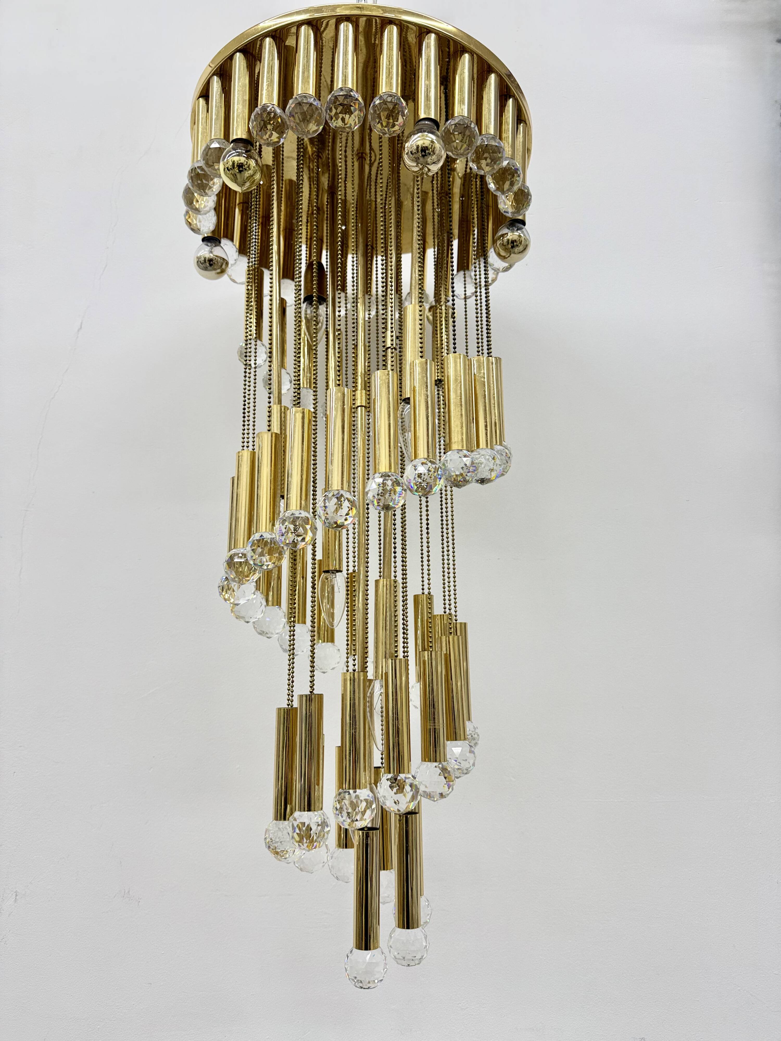 Mid-century design hanging lamp by Ernst Palme , Germany , 1970s