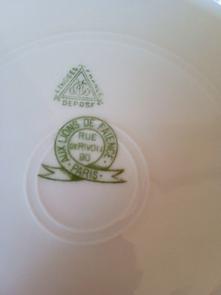 Table service 83 pieces Lions of faience Limoges