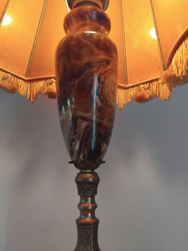 Ancienne lampe a colonne marbre napoleon