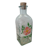 Glass carafe with floral pattern