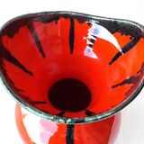 Red ceramic vase from Vallauris