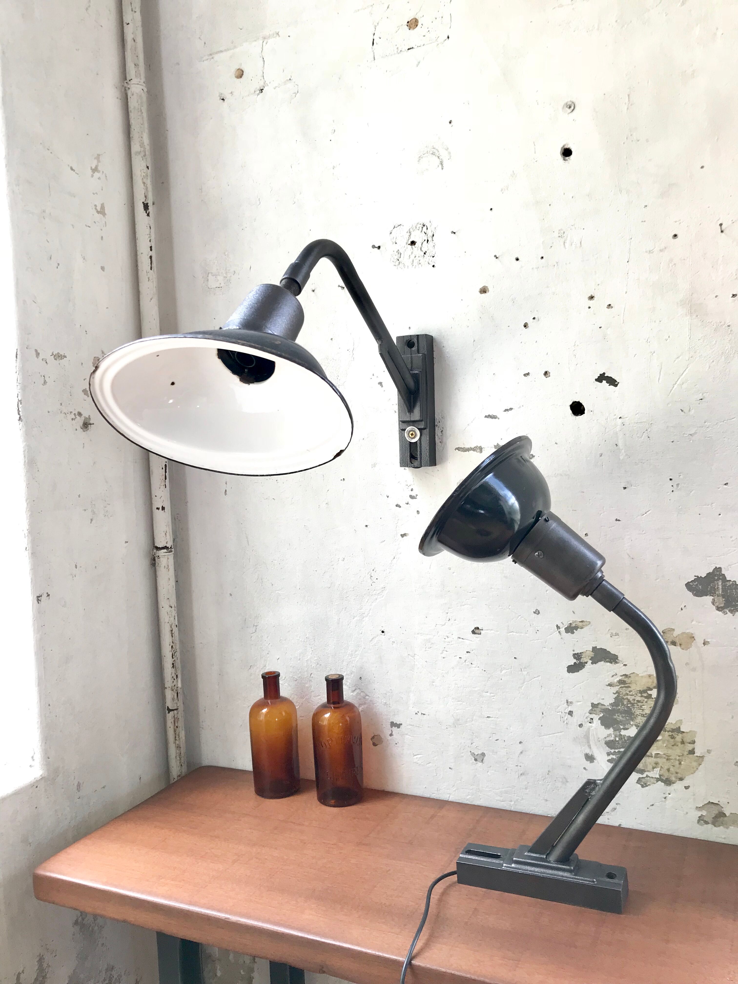 Pair of industrial lamps