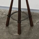 Vintage set of 3 Brutalist bar stools