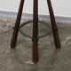 Vintage set of 3 Brutalist bar stools