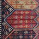 Tapis Kilim tribal turc tissage plat géométrique en laine, années 1880