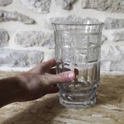 Cut crystal vase by A. Houillon (1885-1954)