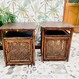 Vintage side table pair