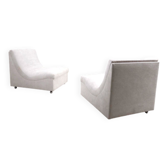 Pair of low chairs dating from the 80s.