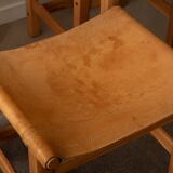 Vintage Kotka Dining Chairs Tomas Jelinek IKEA, Pine Leather 1980s Set of 6