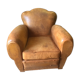 Old leather club armchair