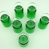 7 bottle green walking glasses - Cavalier Luminarc France 70
