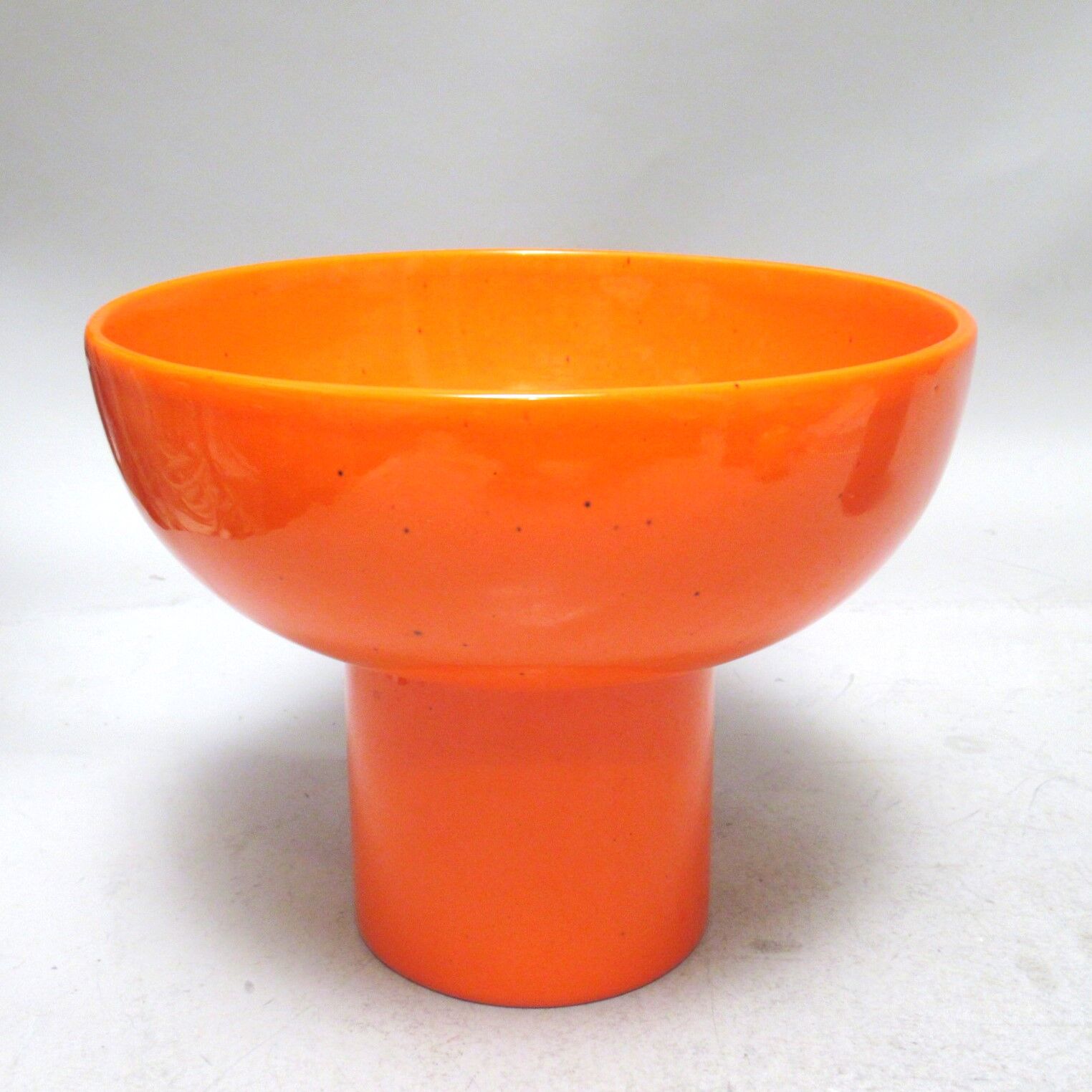 Orange ceramic vase Italy 60s