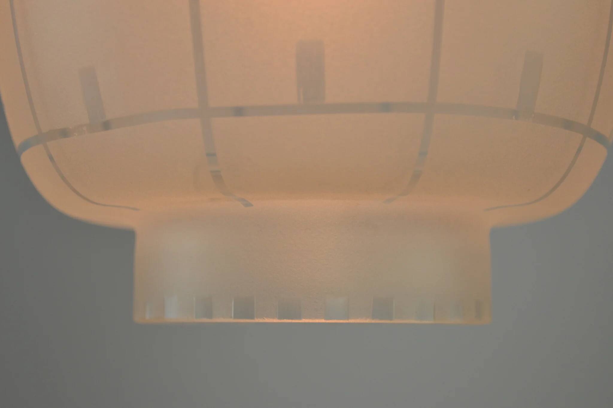 Modernist Pendant or Ceiling Lamp, Glass and Metal, 1930s/1940s, Sweden