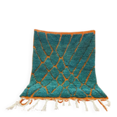 Traditional handmade Beni Ouraine rug, size 140 x 260 cm