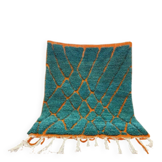 Traditional handmade Beni Ouraine rug, size 140 x 260 cm