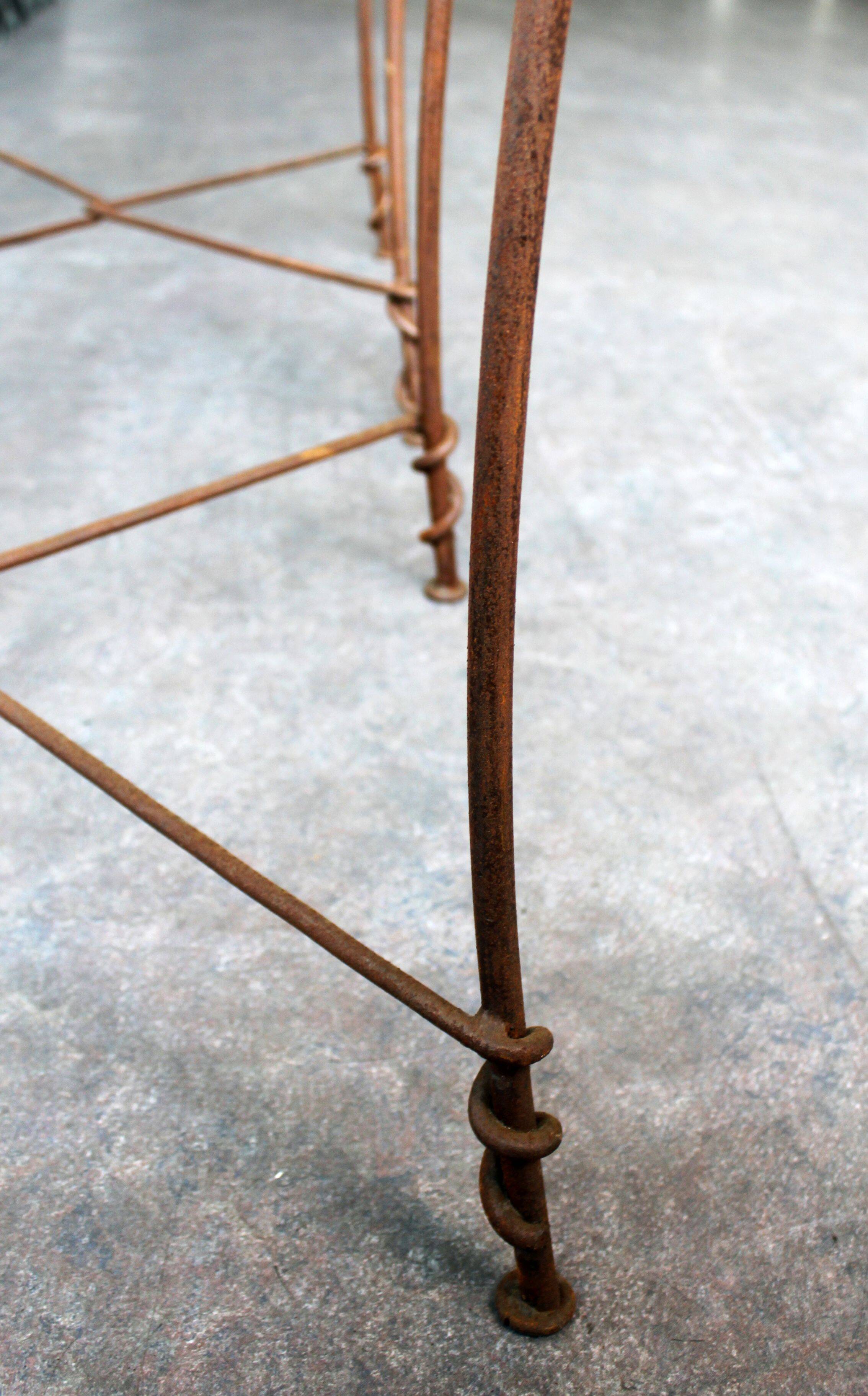 Wrought iron armchairs, Provençal style