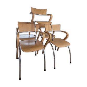 5 chaises modèle Can Can par Komplot Design pour Brunner, 1993
