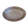 Service dish, in earthenware geometric patterns red and vintage green, stamped KG Luneville