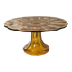 Art Deco amber glass cake stand - Luxval style from the 1930s