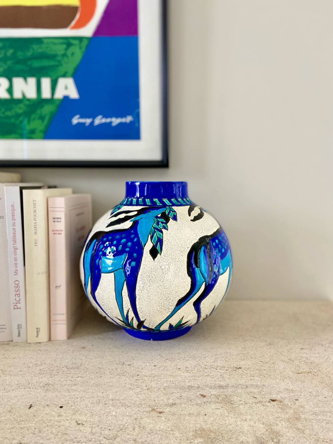 Charles Catteau earthenware vase for Keramis - 1920/1930.