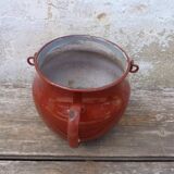 Ancient enamelled pot signed Japy