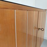 Scandinavian vintage wood and glass enfilade , 50s/60s