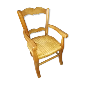 Fauteuil enfant paillé