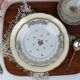6 vintage porcelain dessert plates